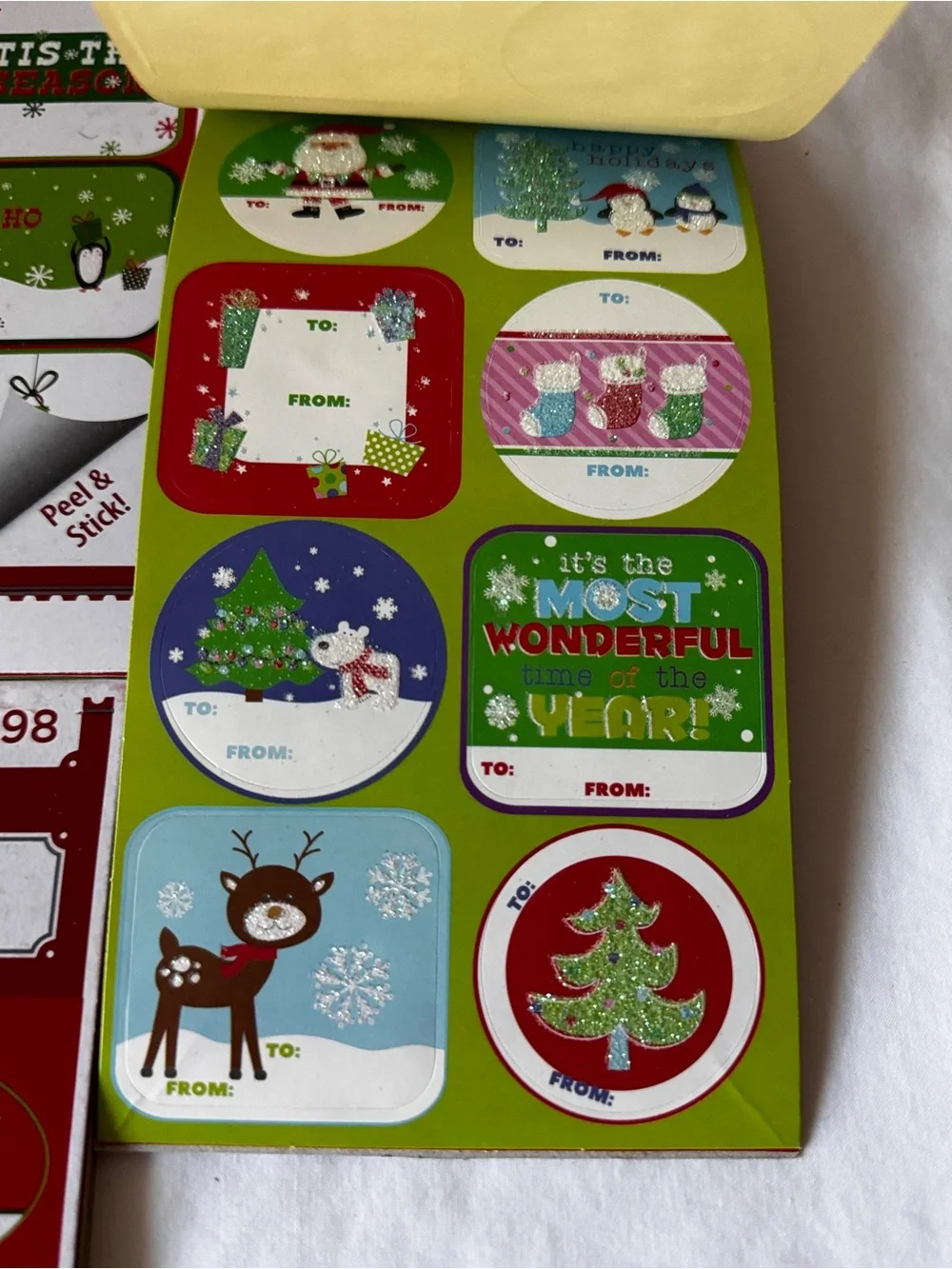 Christmas Gift Tag Sheets - Red and Green Holiday Labels